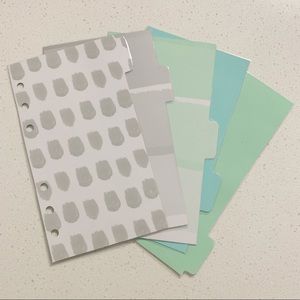 Planner inserts page dividers personal size